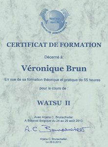 certification de formation - watsu