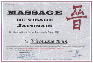 Certification de la formation au massage du visage japonais